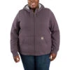'Carhartt' Women's Clarksburg Sherpa-lined Full Zip Hoodie - Blackberry Heather -Fashion Clothing Store 102787 V27 WF22P b 1024x1024@2x