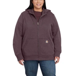 'Carhartt' Women's Clarksburg Full Zip Hoodie - Blackberry Heather -Fashion Clothing Store 102788 V27 WS22P b 1 1024x1024@2x