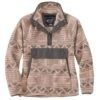 'Carhartt' Women's Fleece 1/4 Relaxed Fit Fleece Jacket - Taupe Aztec