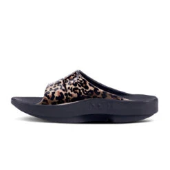 'OOFOS' Women's OOahh Slide Limited Edition - Black / Leopard -Fashion Clothing Store 1103BLKLEOPRD 4 1024x1024@2x