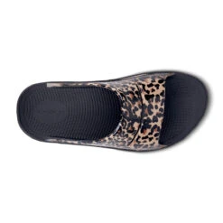 'OOFOS' Women's OOahh Slide Limited Edition - Black / Leopard -Fashion Clothing Store 1103BLKLEOPRD 6 1024x1024@2x