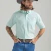Wrangler 'George Strait' Men's Print Relaxed Fit Button Down - Mint Paisley -Fashion Clothing Store 112324895 HERO 1024x1024@2x