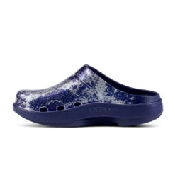 'OOFOS' Women's OOcloog Clog Limited Edition - Navy / Silver Snake -Fashion Clothing Store 1203NVYSILSNK shot4 1024x1024@2x