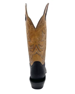 'Hondo Boots' Men's 14" Nubuck Bullhide Western Round Toe - Black / Tan -Fashion Clothing Store 22842 1024x1024@2x