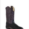 'Old West' Child's Western Square Toe - Black / Grey