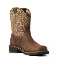 'Ariat' Women's Fatbaby Heritage - Distressed Brown / Leopard -Fashion Clothing Store F21 WMS WEST 10035861 medial 1024x1024@2x