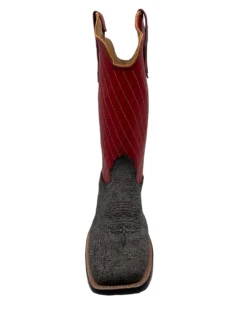 'Fenoglio' Men's 13" Cape Buffalo Western Square Toe - Grey / Red -Fashion Clothing Store FB342426283 1024x1024@2x