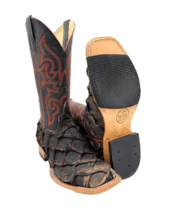 'Anderson Bean' Men's 13" HorsePower Top Hand Big Bass Square Toe - Pirarucu / Royal Blue Mad Dog -Fashion Clothing Store HP80066 1024x1024@2x