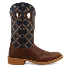 'Twisted X' Men's 12" Tech X Western Square Toe - Rustic Brown/ Navy -Fashion Clothing Store MXTR004.02 4800x4800 R 1024x1024@2x