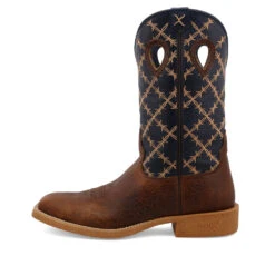 'Twisted X' Men's 12" Tech X Western Square Toe - Rustic Brown/ Navy -Fashion Clothing Store MXTR004.06 4800x4800 L 1024x1024@2x