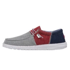 'Hey Dude' Men's Wally Sox - Tri Fans Red White Blue -Fashion Clothing Store SS22 M 112560233 WALLY SOX TRI FANS RED WHITE BLUE LEFT 1 1 1024x1024@2x