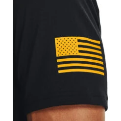 'Under Armour' Men's Freedom Flag T-Shirt - Black / Steeltown Gold -Fashion Clothing Store s7.V5 1370810 003 SIDEDET 1024x1024@2x